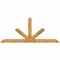 Ekena Millwork Saratoga Rough Sawn Timber Gable Bracket, Western Red Cedar, 108"W x 45"H x 6"D x 6"F, 10/12 Pitch GBW108X45X0606SAR00RWR - alternate 1